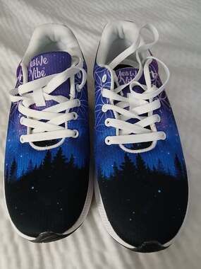 YesWeVibe Forest Night Sky Galaxy Print Sneakers